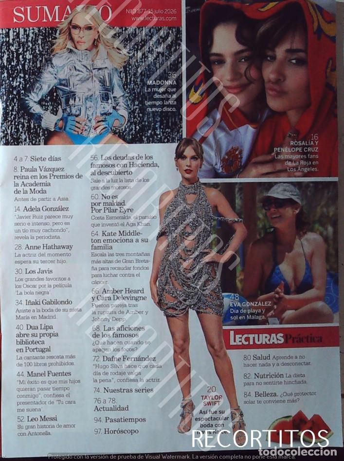 Cine: madonna penelope cruz rosalia eva gonzalez miss espa&ntilde;a tylor swift