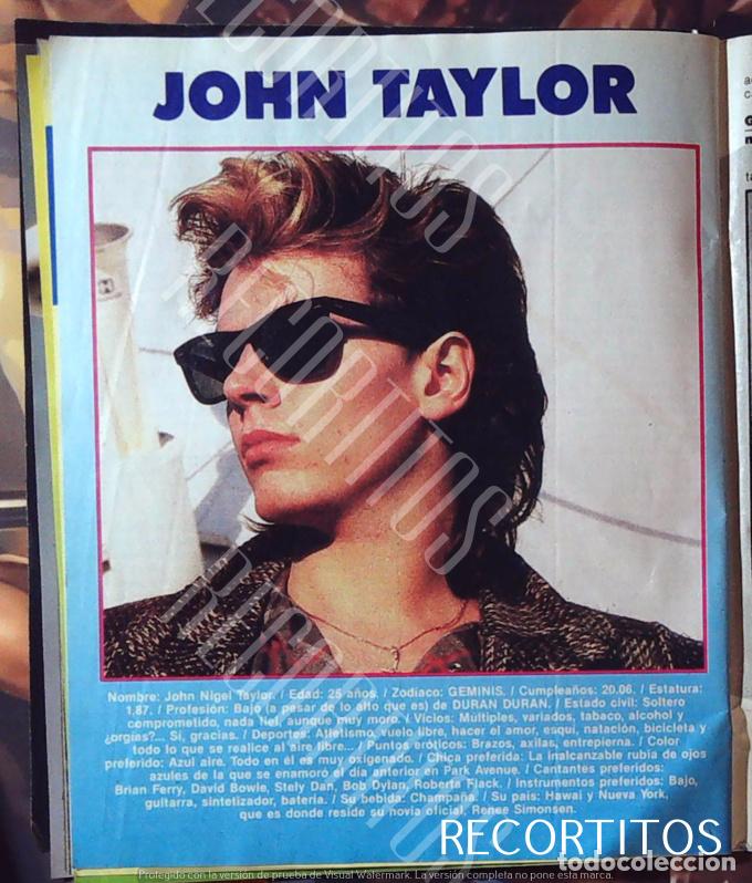 Cine: JOHN TAYLOR SPANDAU BALLET DURAN DURAN
