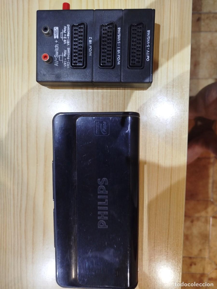Cine: Lot Philips TDT + SCART + cables, ideal per a TV antiga o equip retro. Tot el que es veu a les fotos