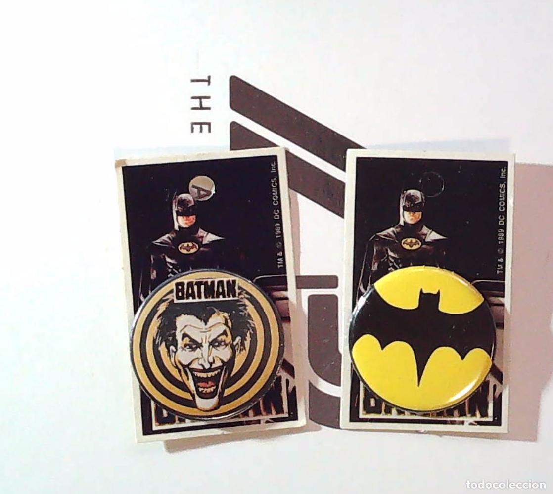 Cine: dos chapas vintage batman the film 1989 michael keaton the jocker jack nicholson kim basinger