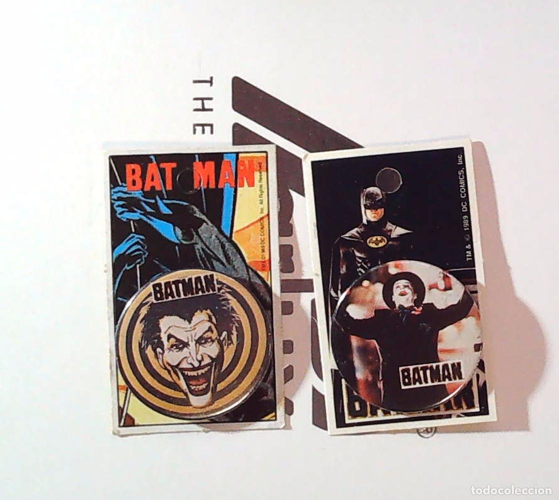 Cine: dos chapas vintage batman the film 1989 michael keaton the jocker jack nicholson kim basinger