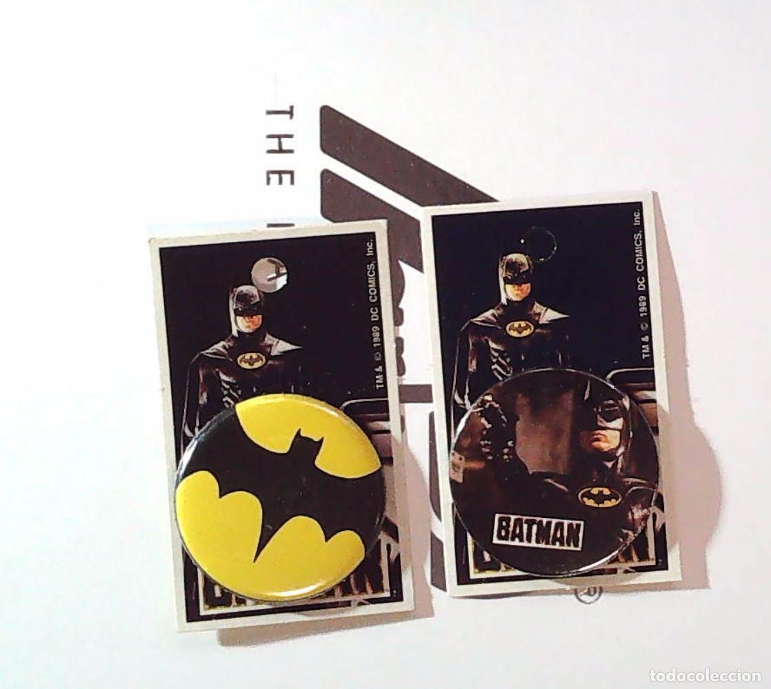 Cine: dos chapas vintage batman the film 1989 michael keaton the jocker jack nicholson kim basinger