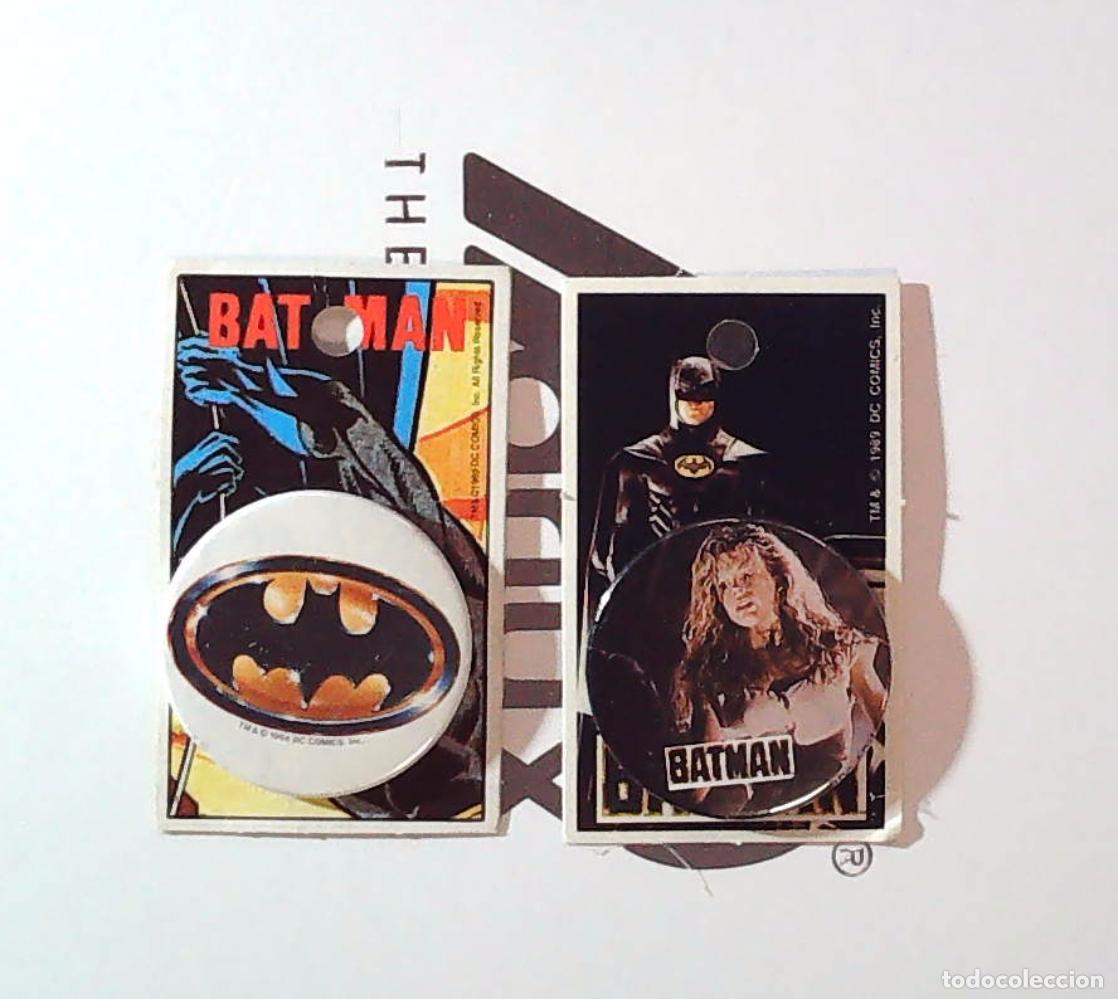 Cine: dos chapas vintage batman the film 1989 michael keaton the jocker jack nicholson kim basinger