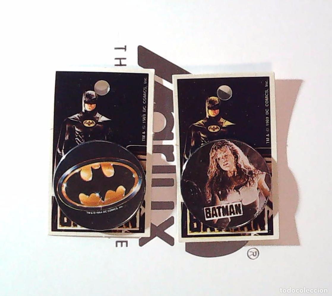 Cine: dos chapas vintage batman the film 1989 michael keaton the jocker jack nicholson kim basinger
