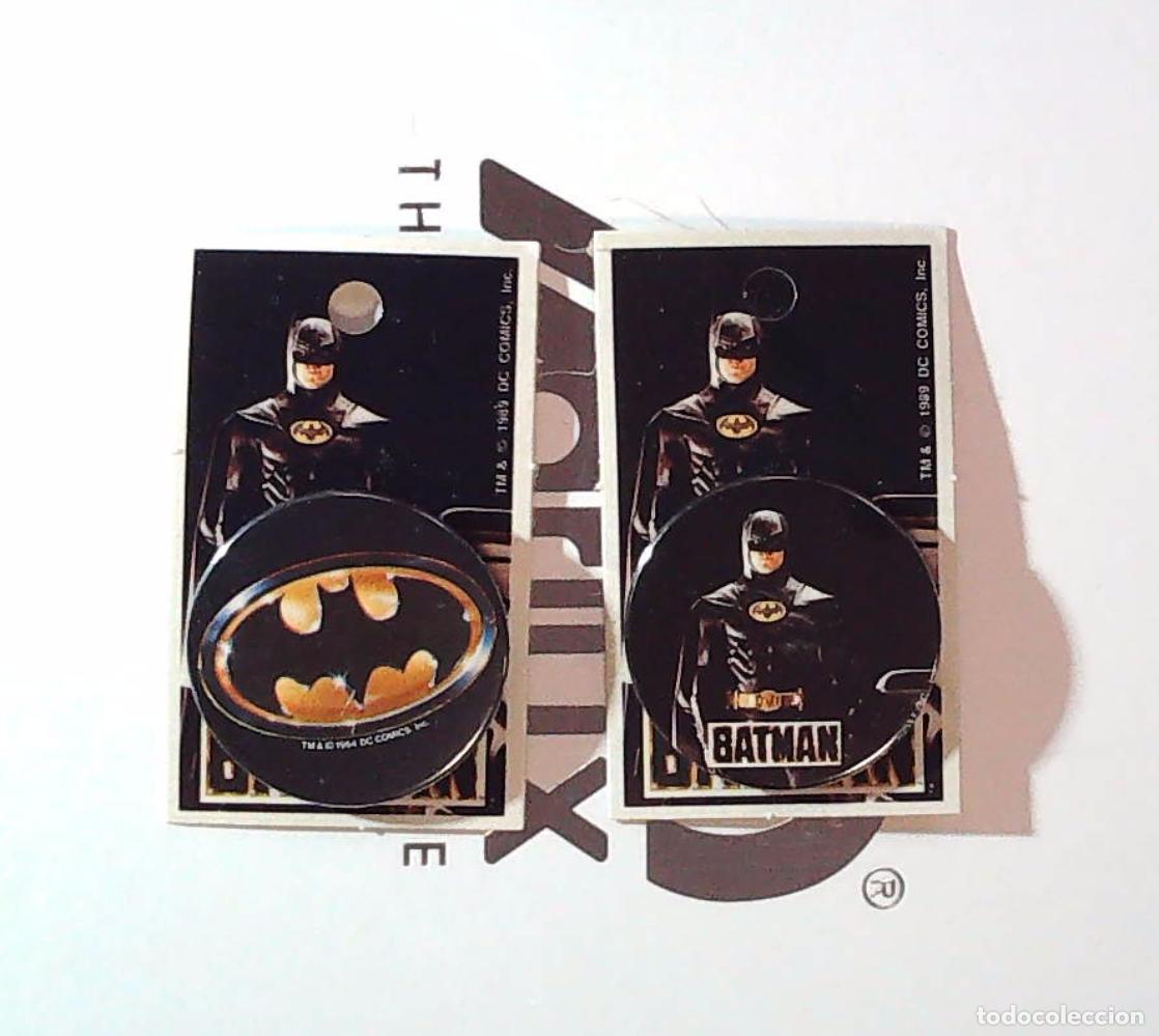 Cine: dos chapas vintage batman the film 1989 michael keaton the jocker jack nicholson kim basinger