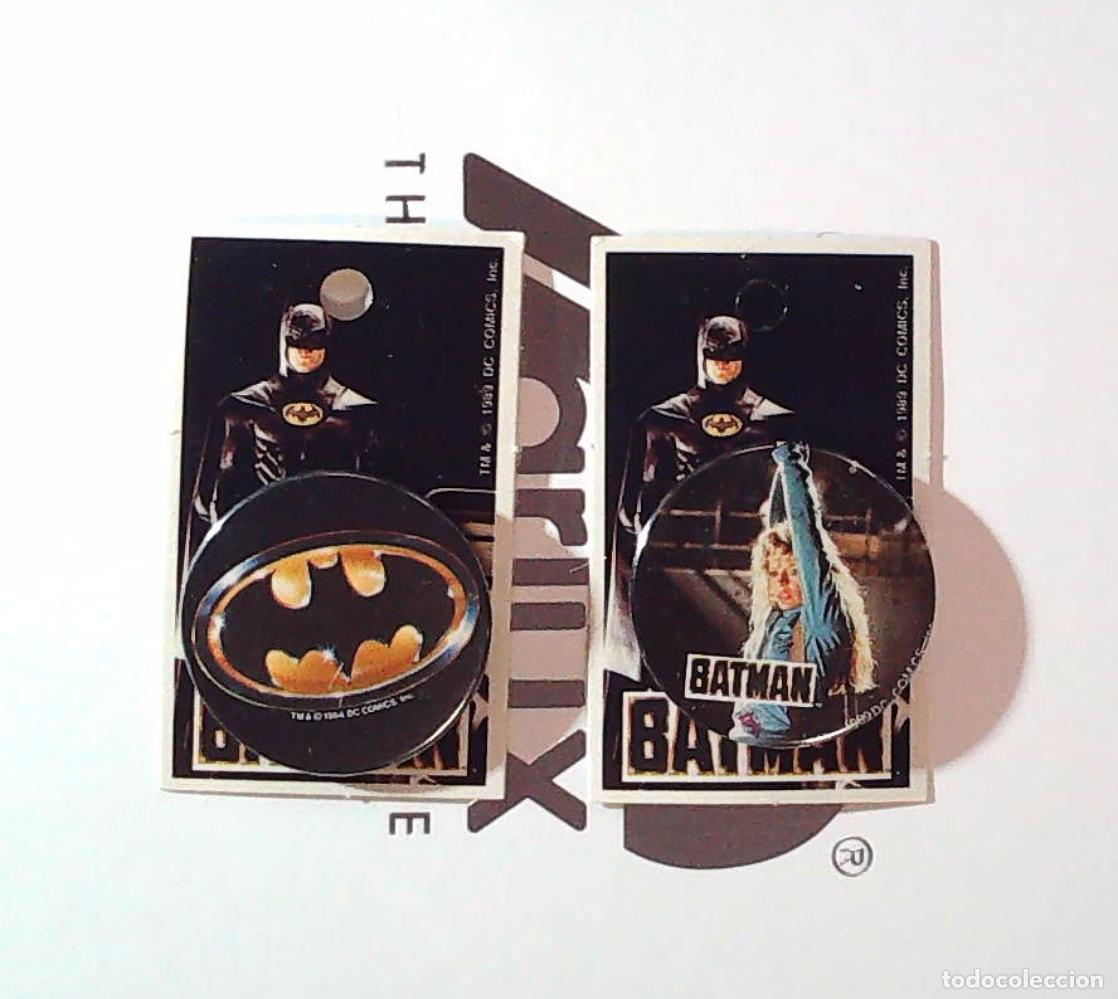 Cine: dos chapas vintage batman the film 1989 michael keaton the jocker jack nicholson kim basinger