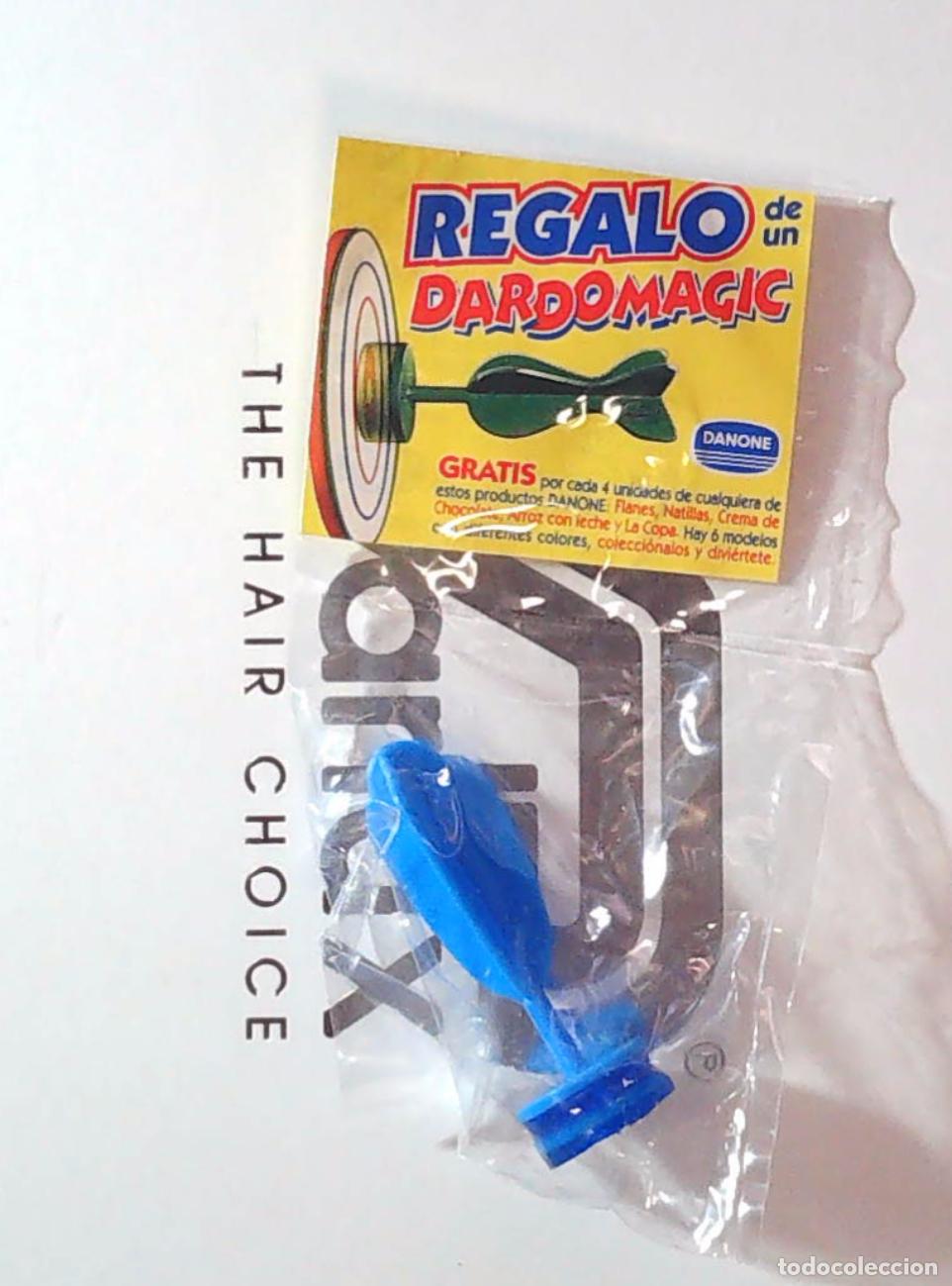 Cine: kiosko vintage objetos clasicos juguetes a&ntilde;os 90 dardomagic danone celeste en blister original