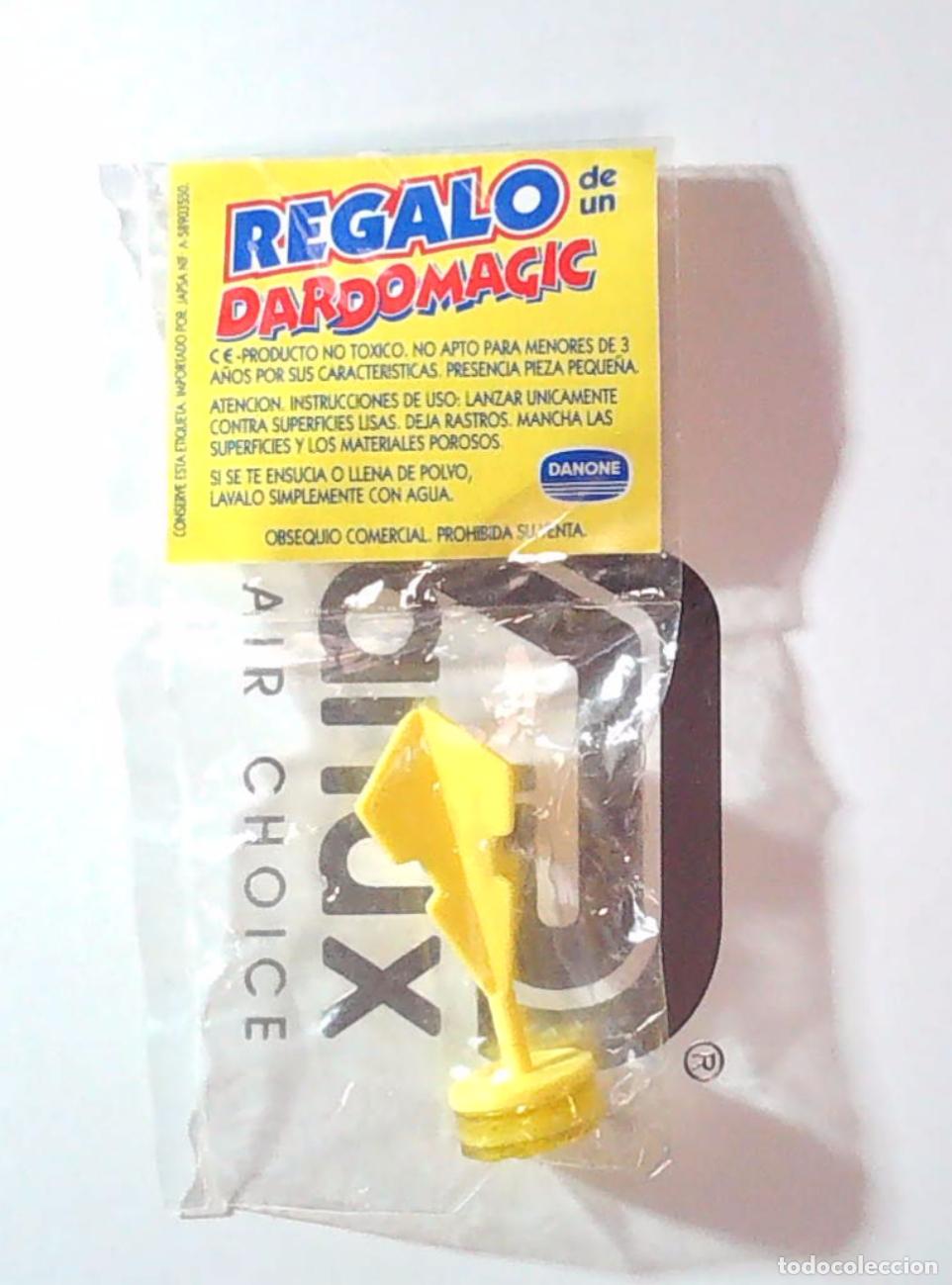 Cine: kiosko vintage objetos clasicos juguetes a&ntilde;os 90 dardomagic danone amarillo en blister original