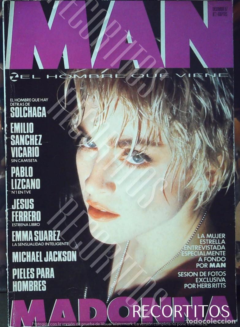 Cine: revista man n 2 diciembre 1987 madonna michael jackson toni canto emma suarez coiba