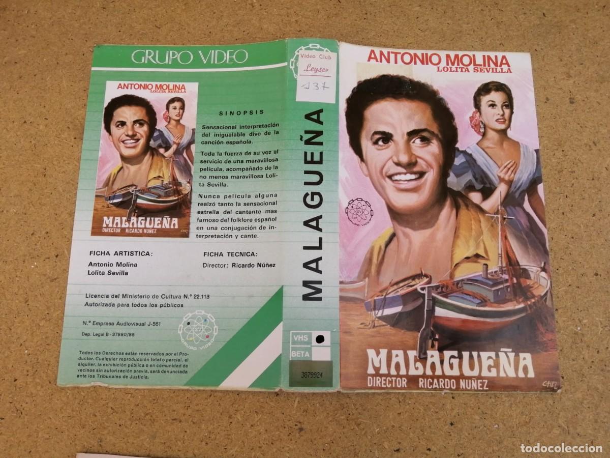 Cinema: CARATULA VHS. MALAGUE&Ntilde;A (ANTONIO MOLINA - LOLITA SEVILLA)