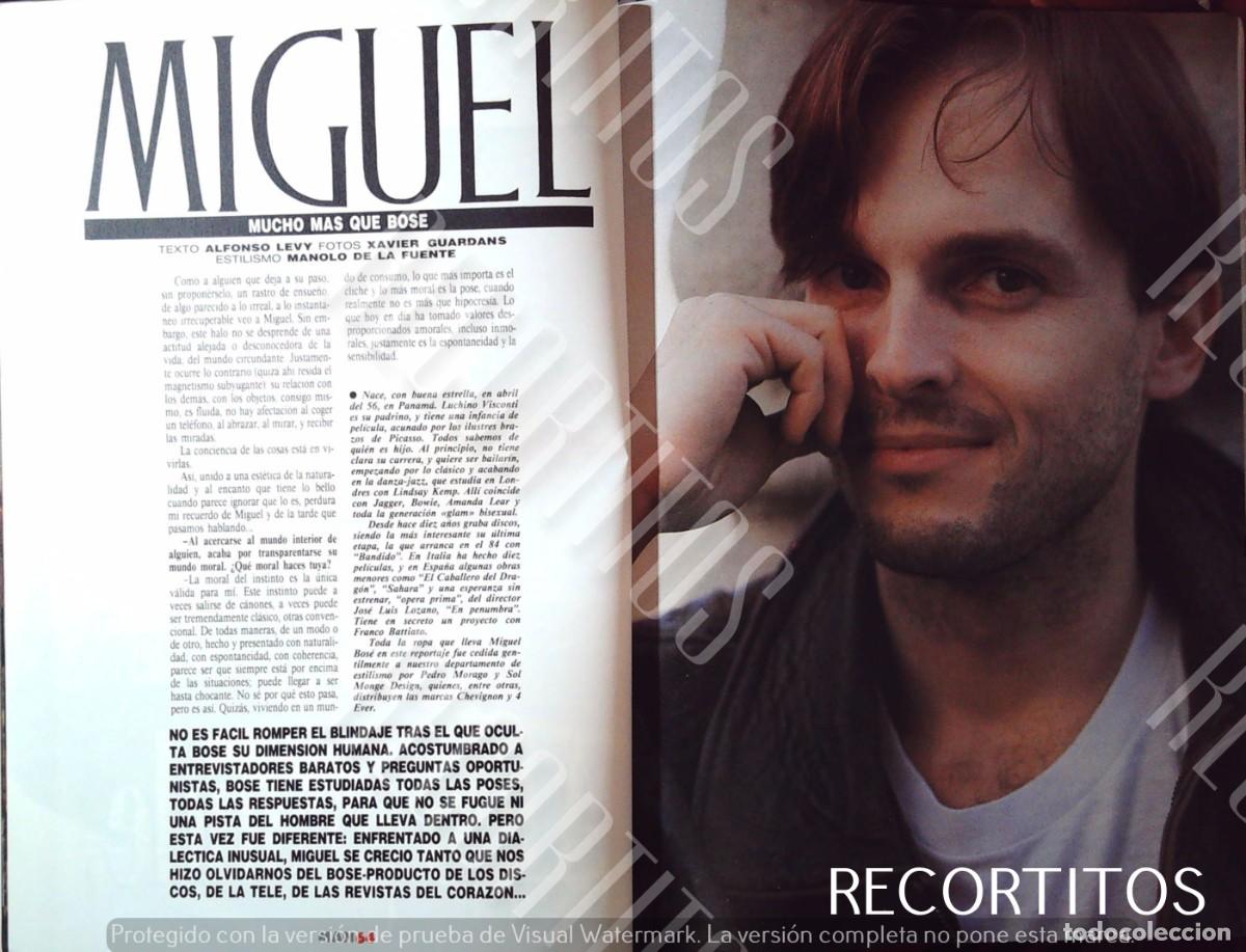 Cine: miguel bose 1988 entrevista