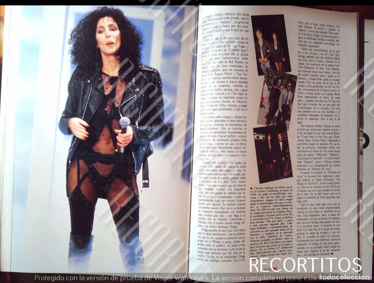 Cine: poster desplegable y articulo cher 1988 - Foto 5