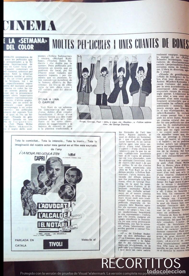 Cine: the beatles el submarino amarillo en catalan don jaime de mora y aragon lali soldevilla joan capri