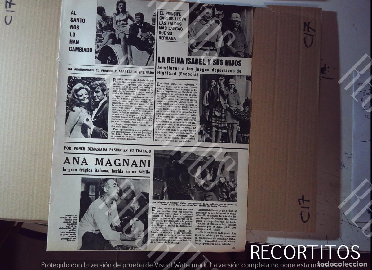 Cine: roger moore anthony quinn la reina isabel de inglaterra carlos margarita ana ana magnani