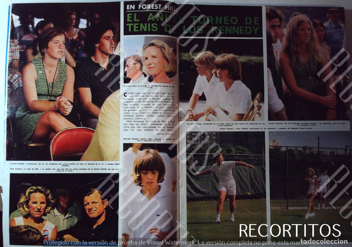Cine: torneo de tennis de los kennedy caroline john john kennedy charlton heston