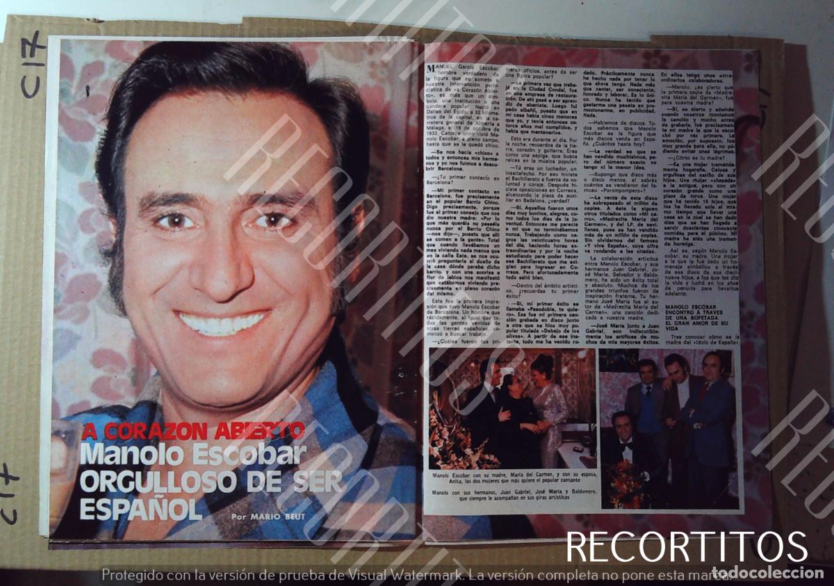 Cinema: manolo escobar orgulloso de ser espa&ntilde;ol con su madre