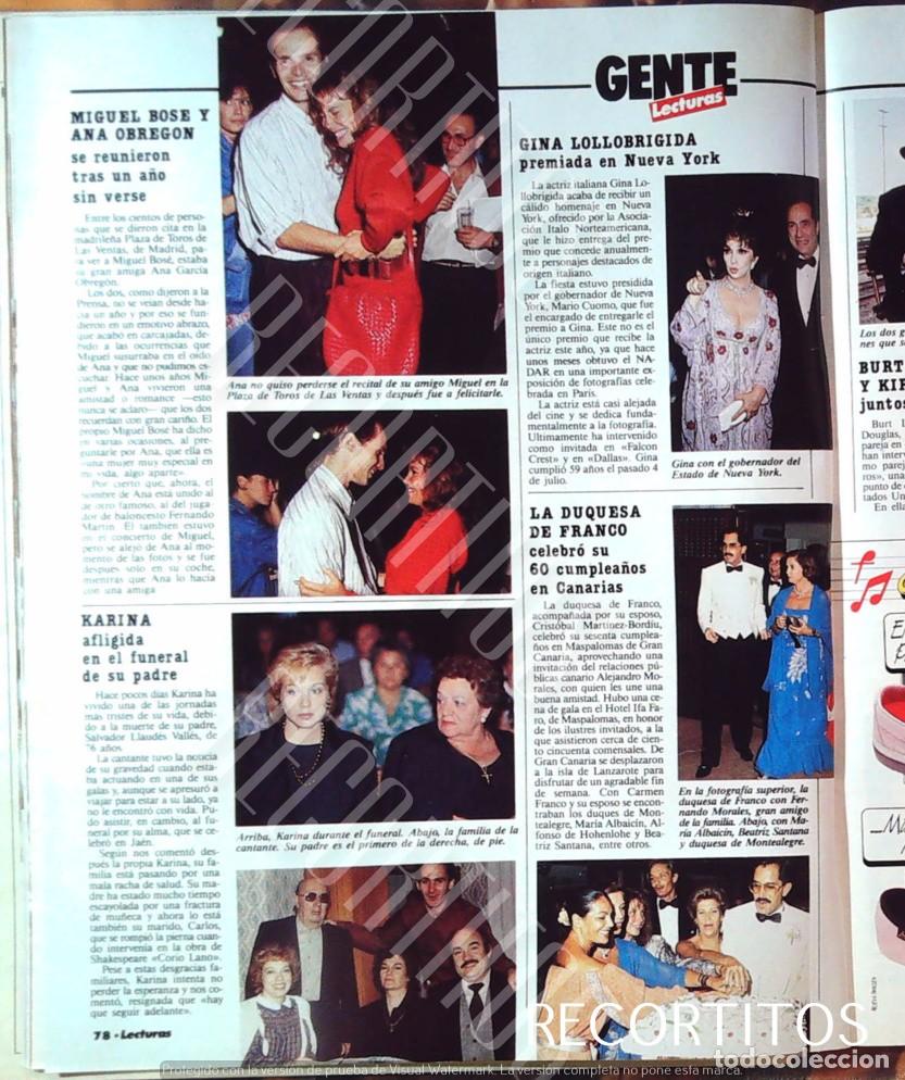 Cine: miguel bose ana obregon gina lollobrigida karina