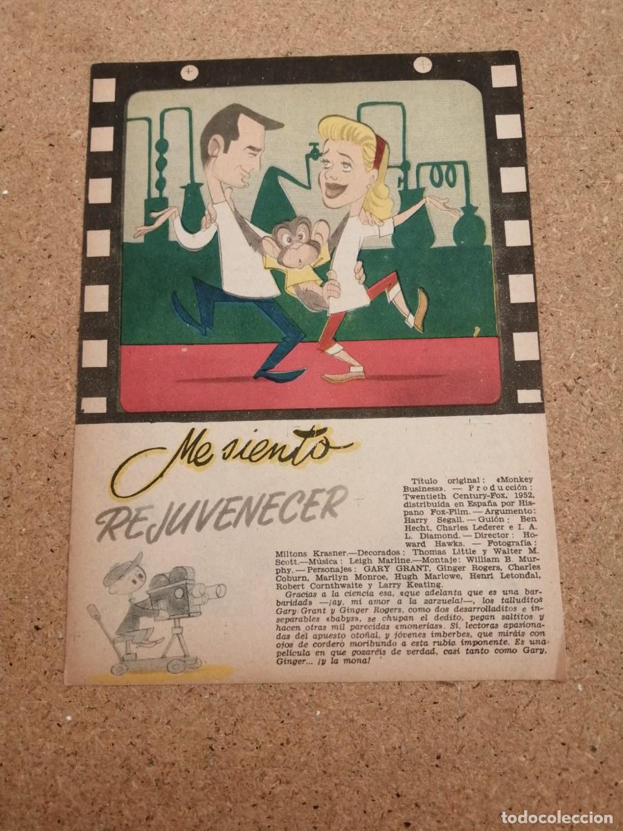 Cine: CRONICA CINE. ME SIENTO REJUVENECER (CARY GRANT - GINGER ROGERS - MARILYN MONROE)