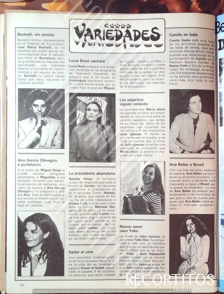 Cine: camilo sesto ana belen maria jesus y sus acordeon ana garcia obregon sandro bachelli lucia bose