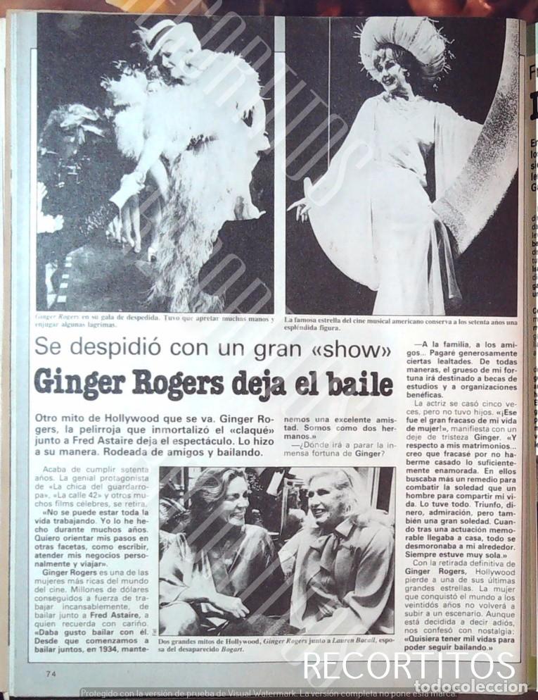 Cine: la despedida de ginger rogers lauren bacall