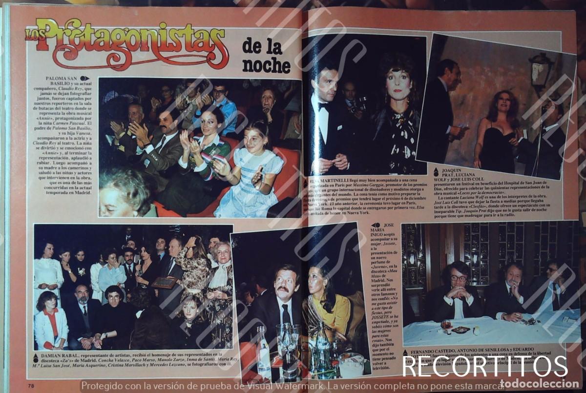 Cine: paloma san basilio evita luciana wolf elsa martinelli inma de santis maria luisa san jose velasco