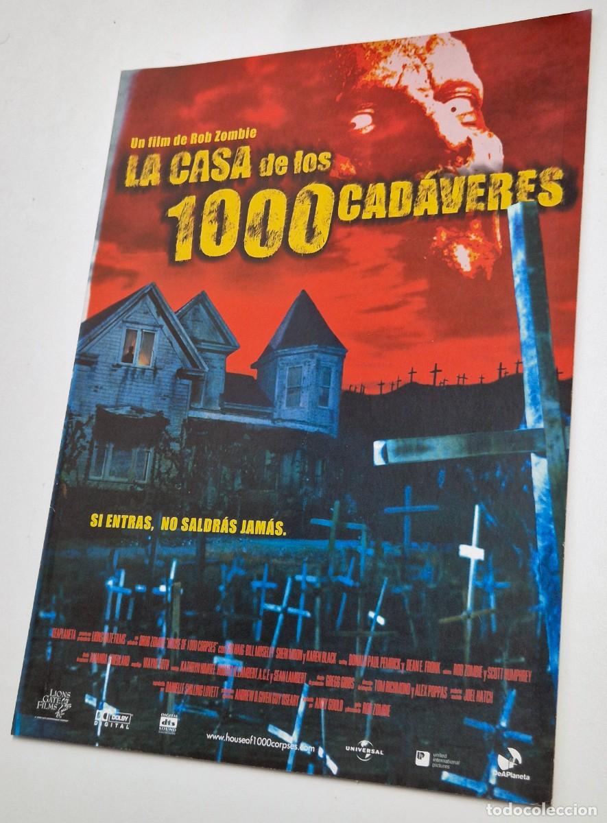Cine: La casa de los 1000 cad&aacute;veres de Rob Zombie. Carpeta con dossier de prensa y datos de producci&oacute;n