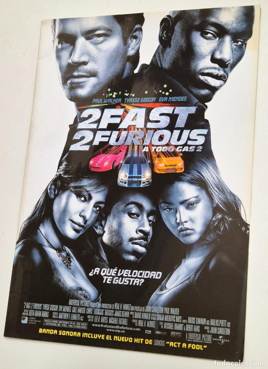 Cine: A todo gas 2 - John Singleton. Dossier promocional de prensa (2003)