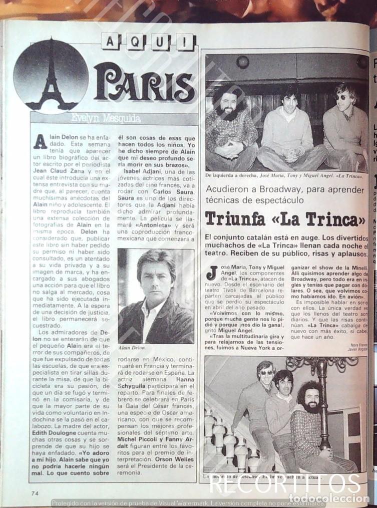 Cine: LA TRINCA JOSE MARIA MAINAT TONY MIGUEL ANGEL ALAUN DELON