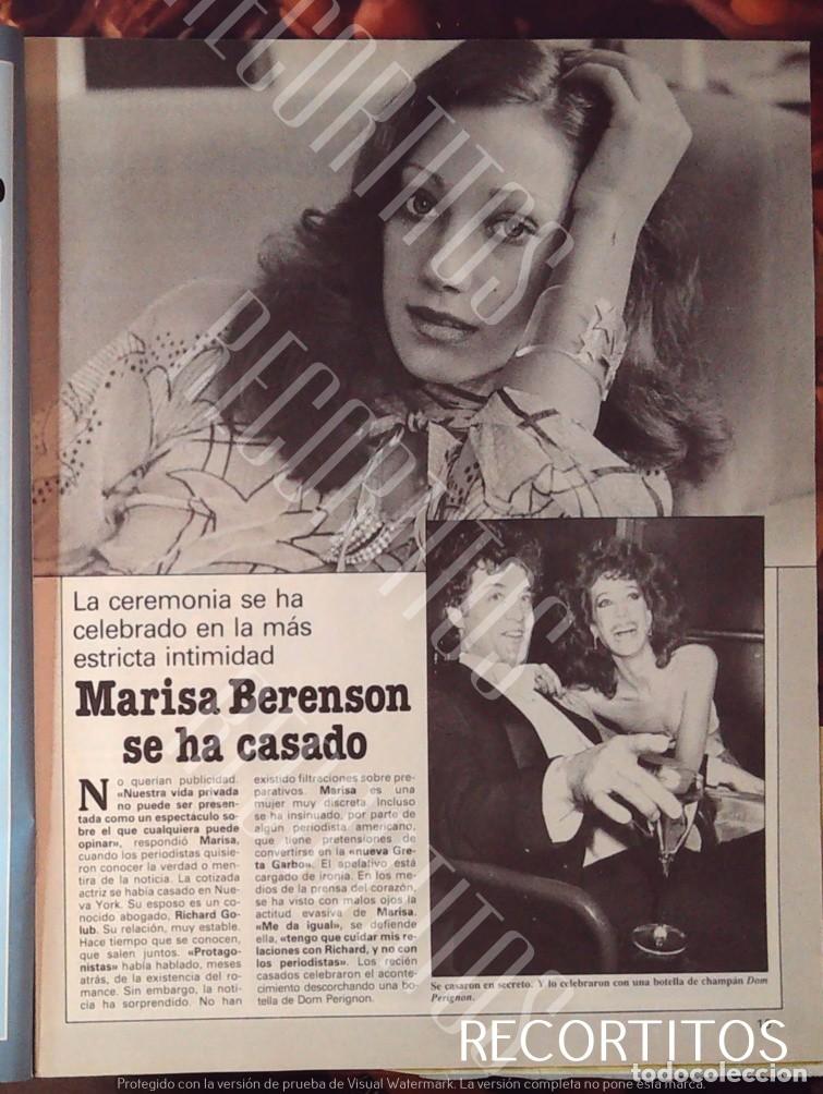 Cine: marisa berenson se ha casado en 1982