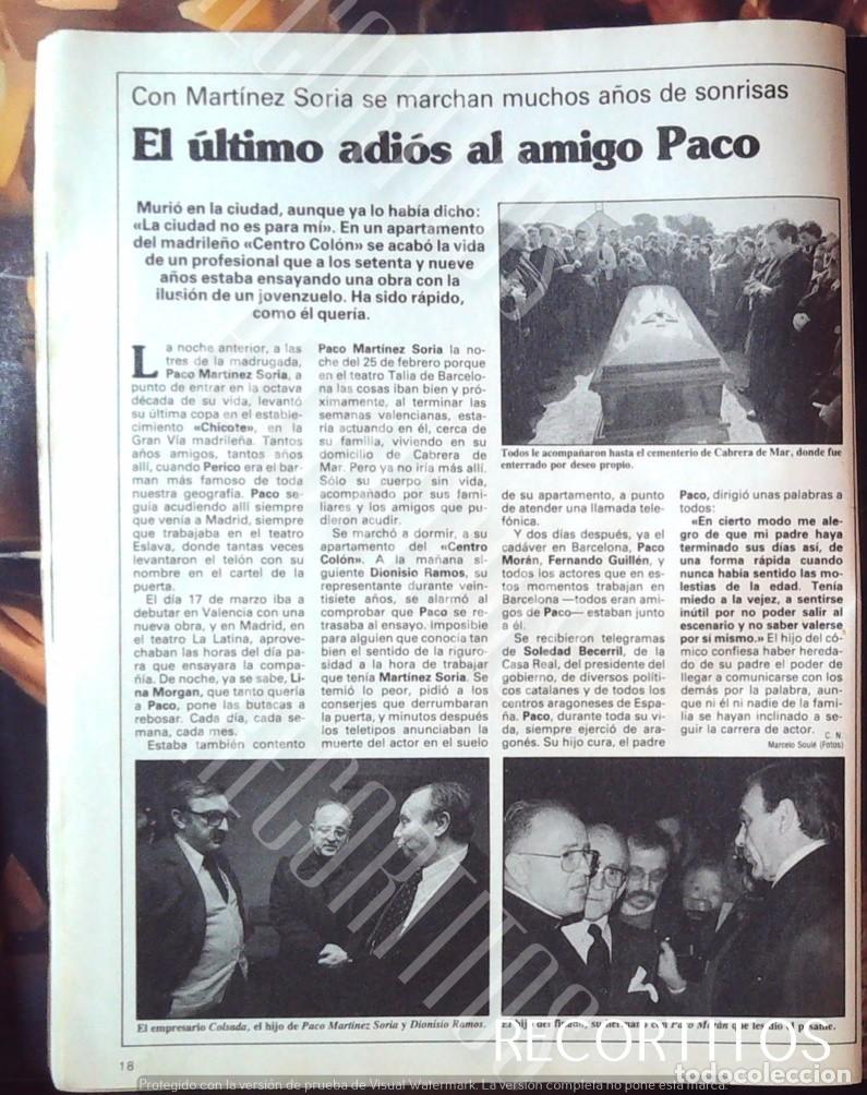 Cine: FUNERAL DE PACO MARTINEZ SORIA PACO MORAN