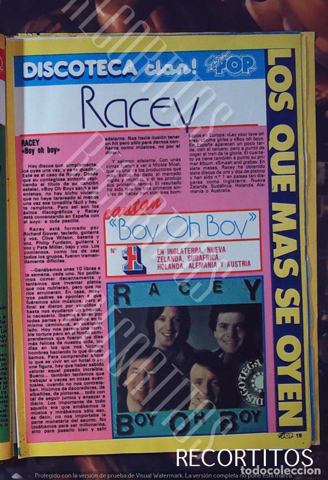 Cine: racey boy oh boy racey super pop