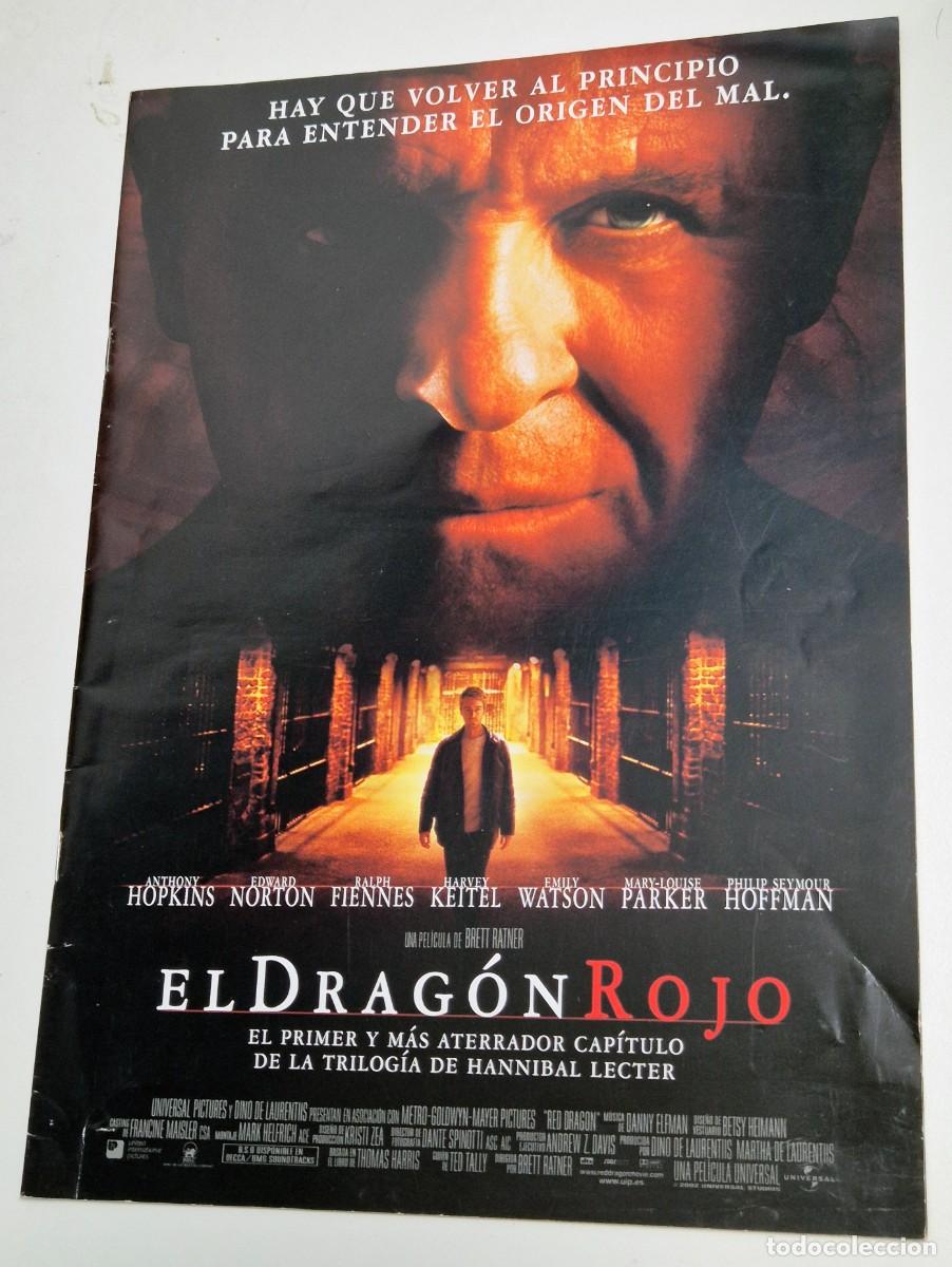 Cine: El drag&oacute;n rojo - Brett Ratner. Dossier promocional de prensa (2002)