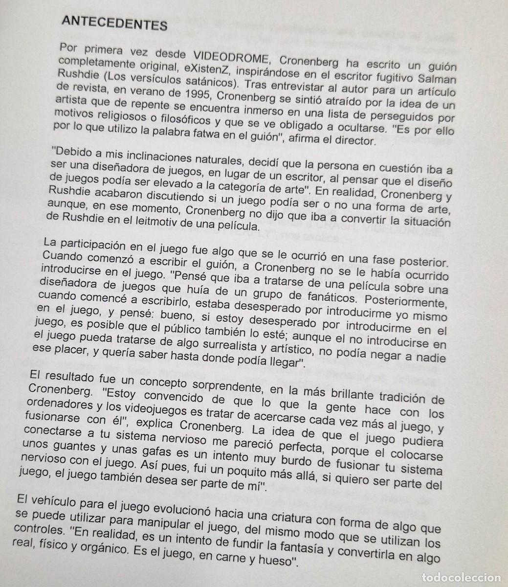 Cine: eXistenZ - David Cronenberg. Dossier promocional de prensa (1999) - Foto 4