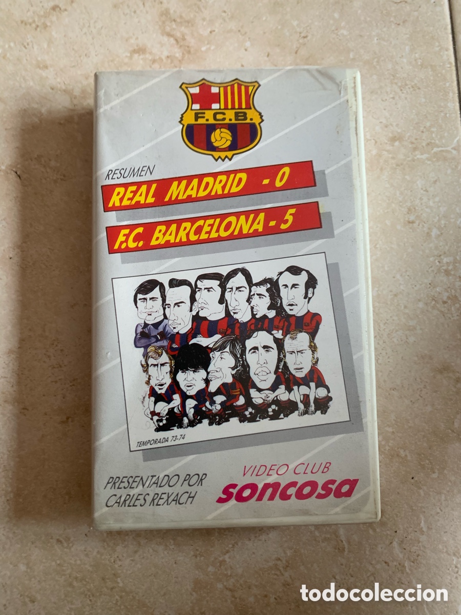 Cine: Rareza VHS resumen del partido Real Madrid 0 - F.C. Barcelona 5 1973-1974