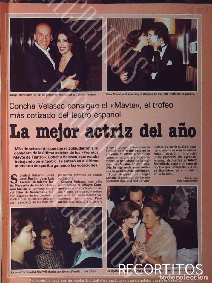 Cine: CV conchita velasco CONCHA emma penella premio mayte