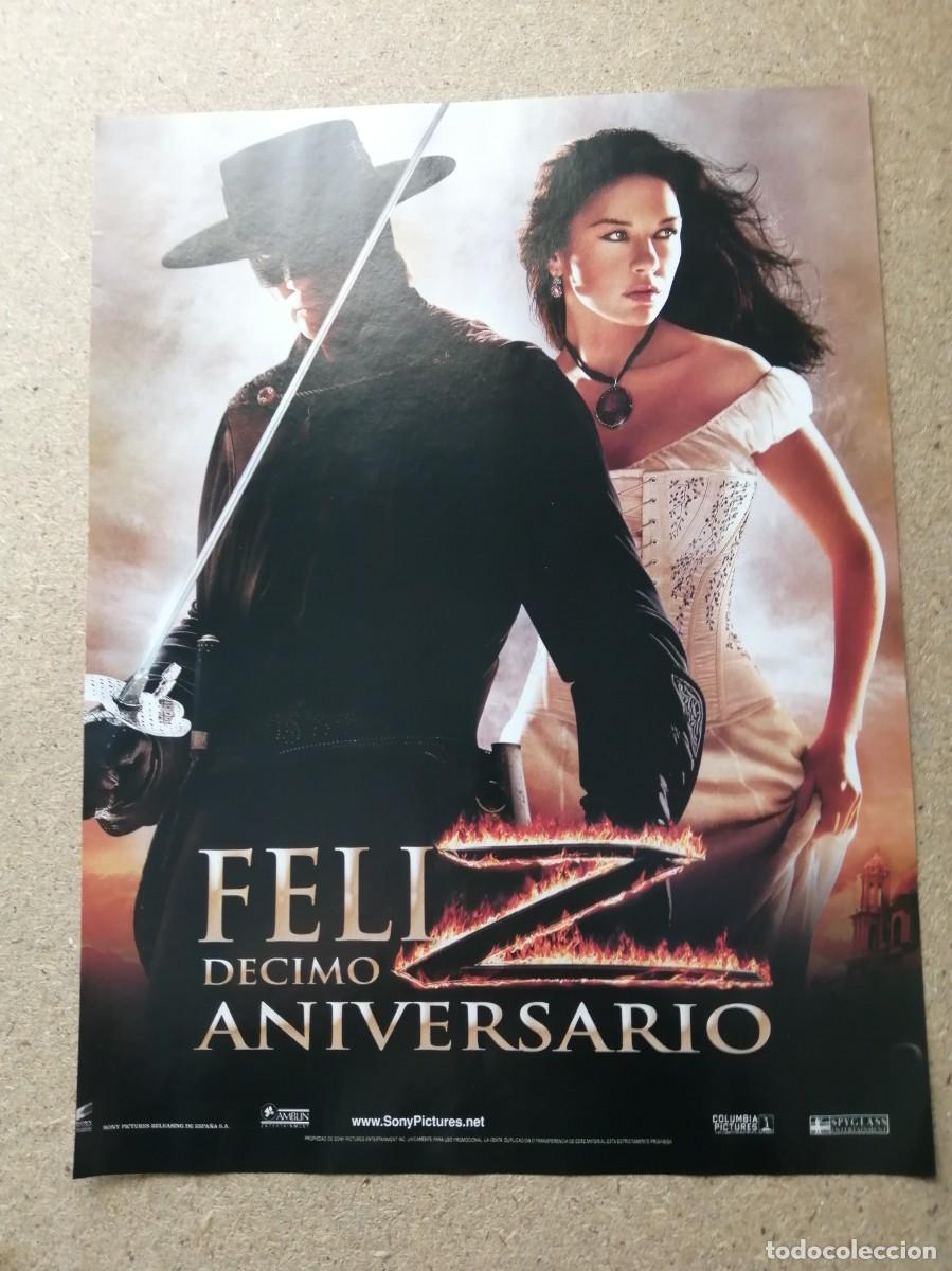 Cine: ANUNCIO CINE. FELIZ DECIMO ANIVERSARIO EL ZORRO (ANTONIO BANDERAS)