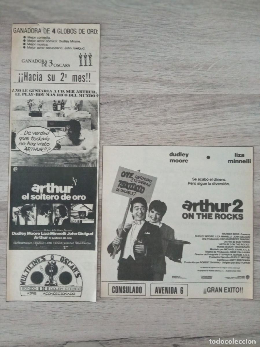 Cine: ARTHUR, DUDLEY MOORE, LIZA MINNELI, RECORTES DE PERIODICO DE ESTA SERIE DE PELICULAS