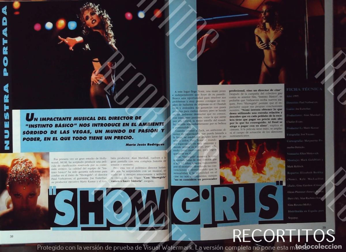 Cine: ELIZABETH BERKLEY SHOWGIRLS MINI POSTER Y REPORTAJE EN ESPA&Ntilde;A