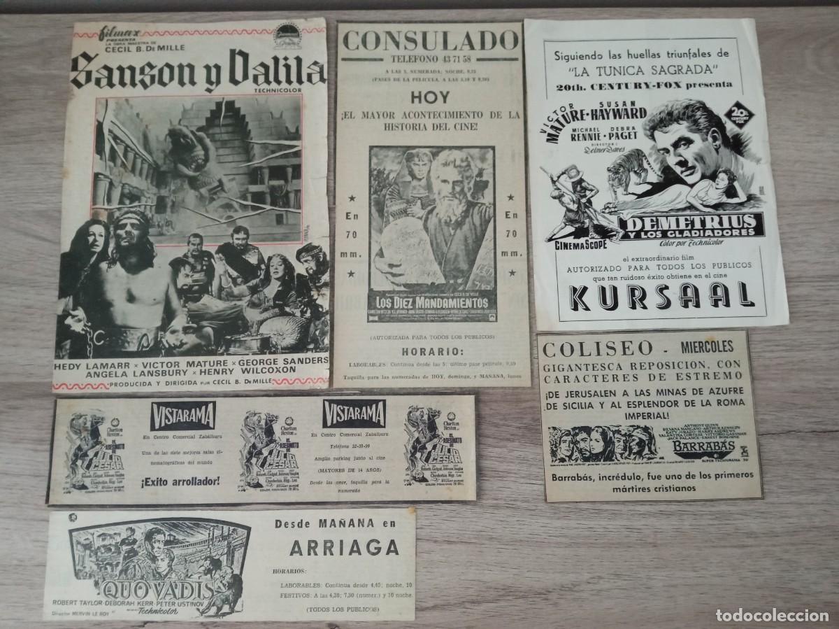 Cinema: PELIS DE ROMANOS, 6 RECORTES DE PERIODICOS Y REVISTAS ANTIGUAS