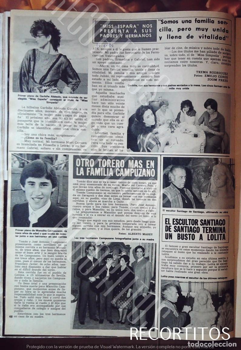 Cine: garbi&ntilde;e abesolo miss espa&ntilde;a santiago de santiago lolita flores