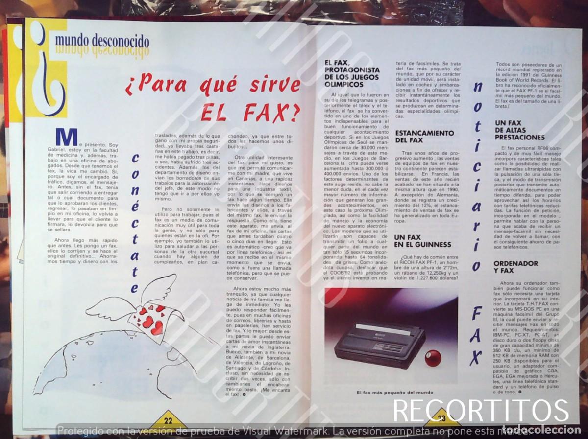 Cine: para que sirve , que es el fax ? 1992 ibertex nacimiento del fax