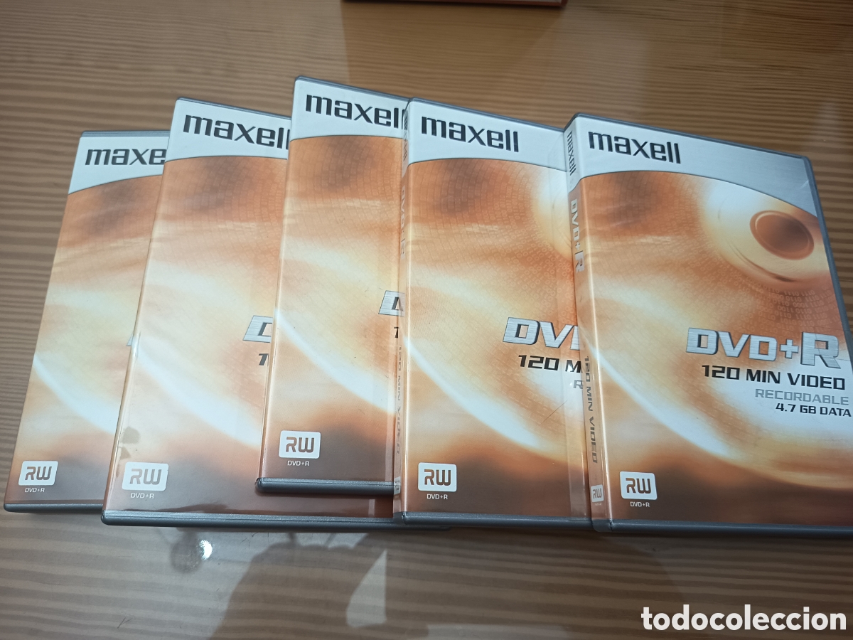 Cine: Pack de 5 DVD virgen regrabable Maxell ( DVD +R 120 MIN. 4.7 GB DATA )