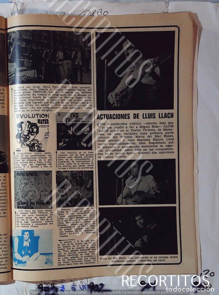 Cine: lluis llach maria del mar bonet vertice the troggs crow evolution juan erasmo mochi