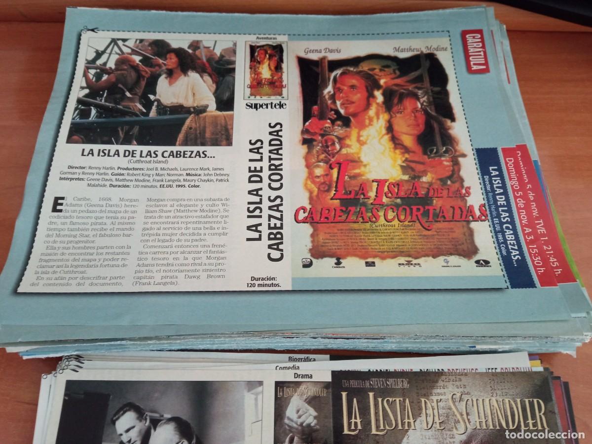 Cine: LOTE DE M&Aacute;S DE 500 CAR&Aacute;TULAS CORTADAS DE LA REVISTA SUPERTELE