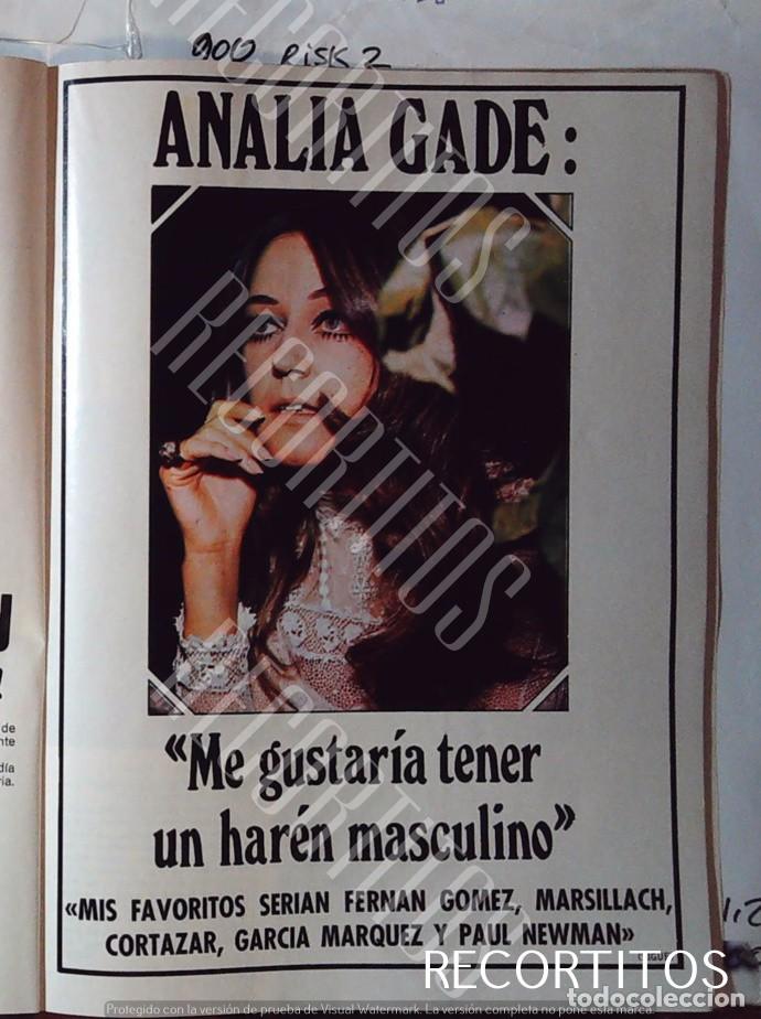 Cine: analia gade quiere un haren masculino