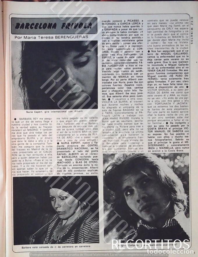 Cine: miguel gallardo nuria espert barbara rey