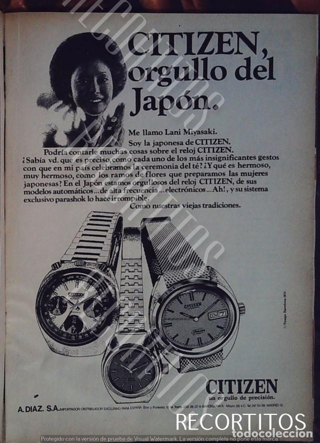 Cine: citizien japon reloj anuncio publicidad