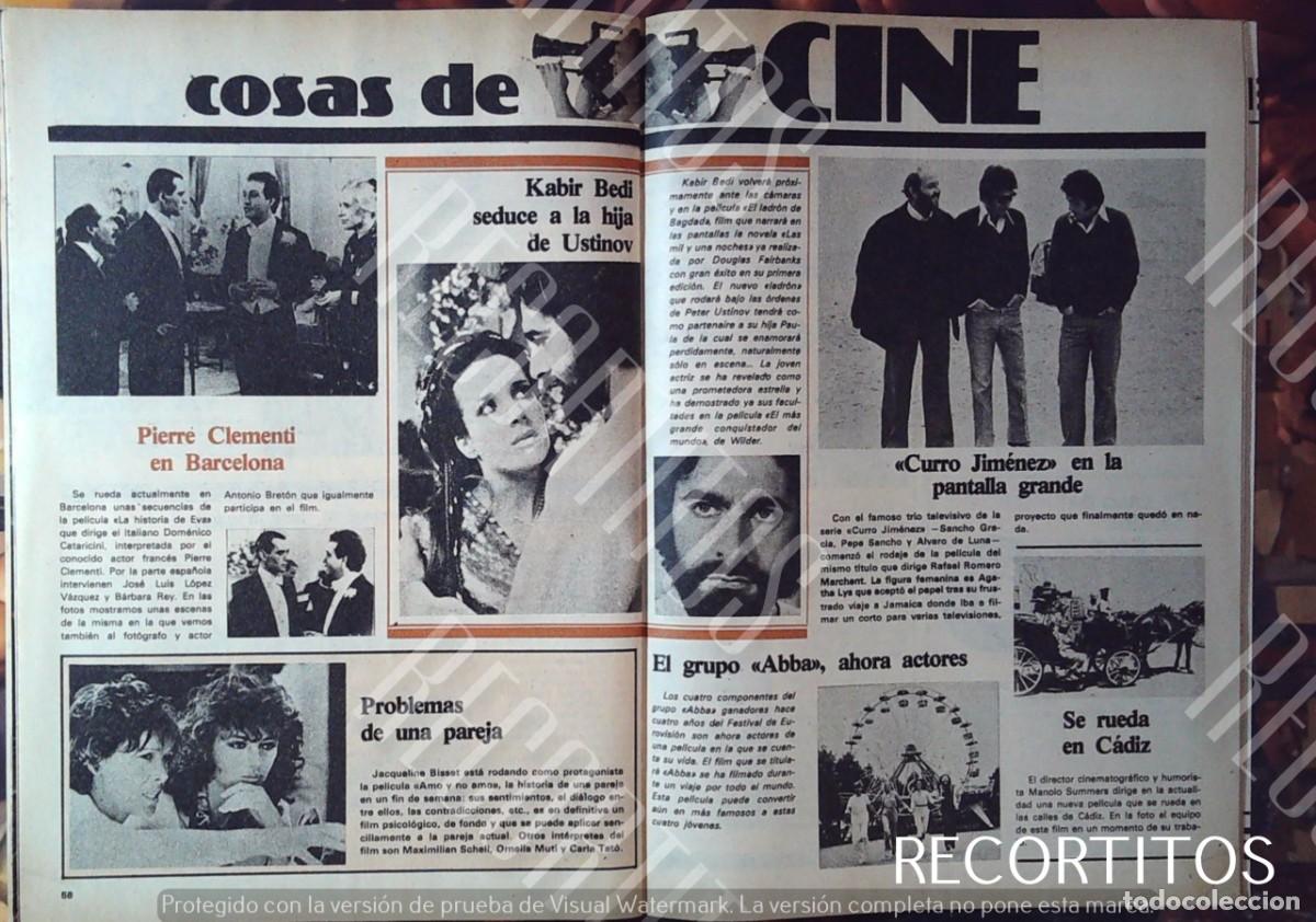 Cine: abba sancho gracia curro jimenez pepe sancho manuel summers pierre clementi jacqueline bisset