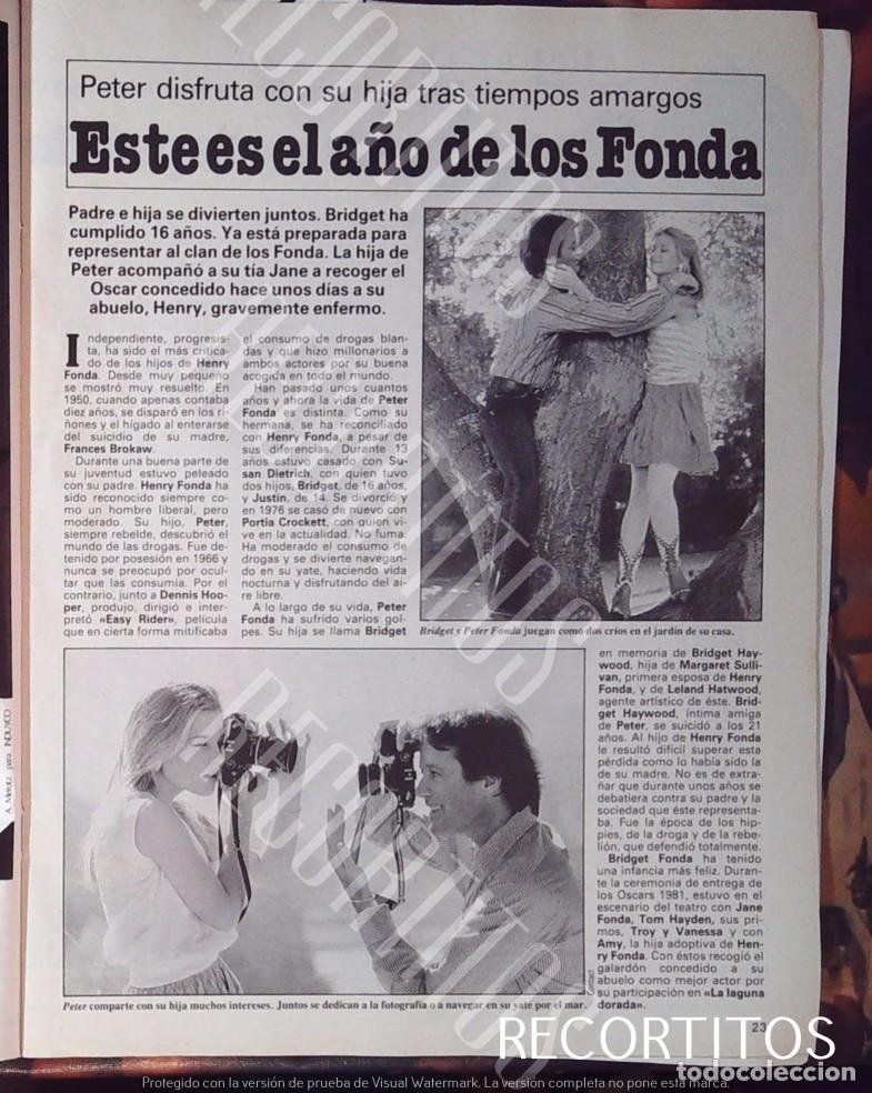 Cine: bridget peter fonda el a&ntilde;o de los fonda