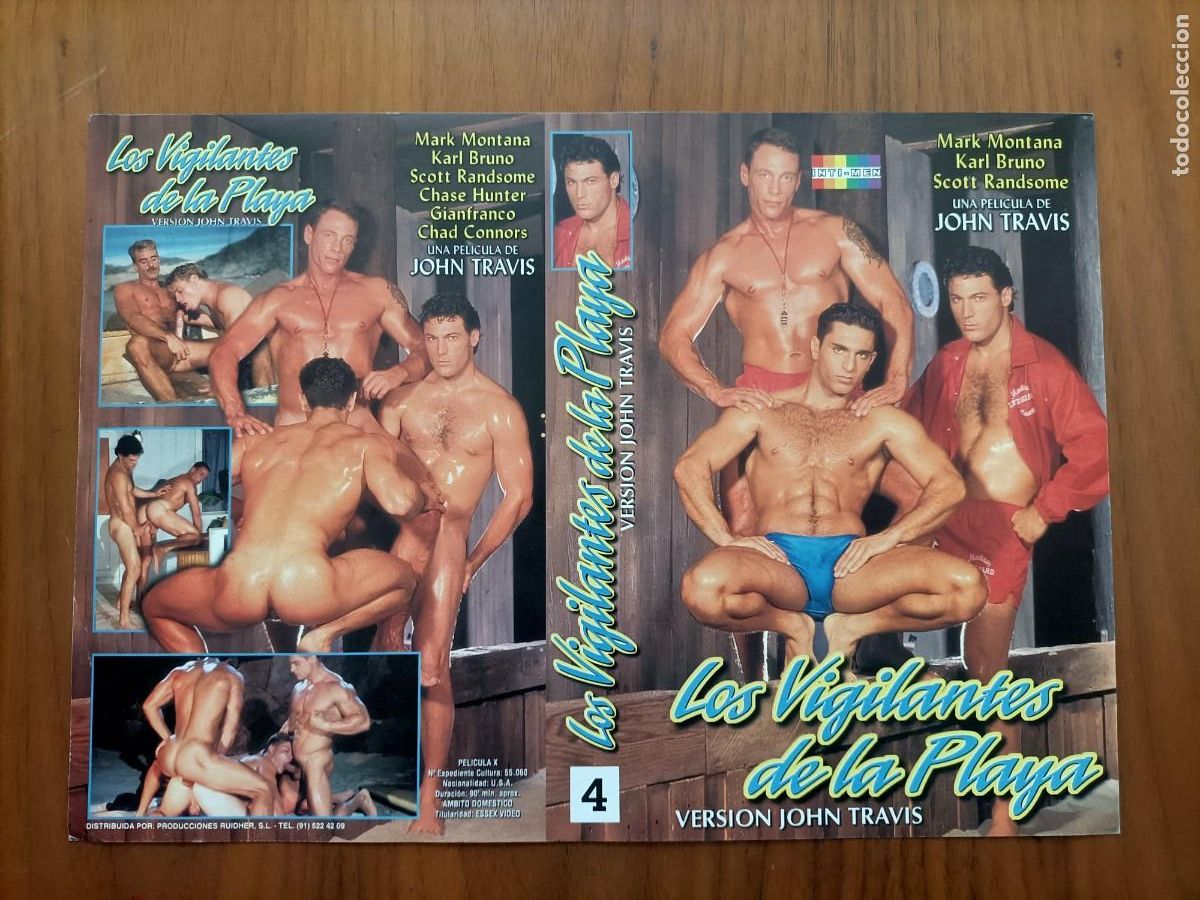 Cine: CARATULA DE LA PEL&Iacute;CULA. LOS VIGILANTES DE LA PLAYA. GAY INTI-MEN. MAYORES 18 A.